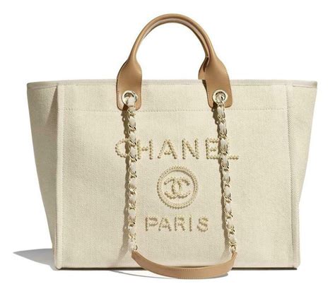 chanel canvas deauville tote replica|chanel canvas tote 2021.